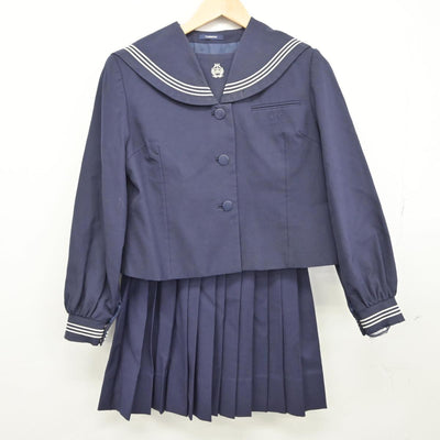 【中古】千葉県 木更津高等学校 女子制服 2点（セーラー服・スカート）sf031638