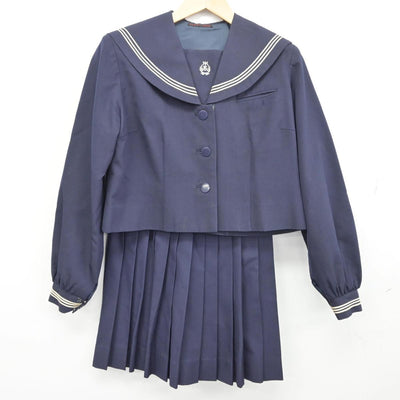 【中古】千葉県 木更津高等学校 女子制服 2点（セーラー服・スカート）sf031639