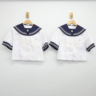 【中古】千葉県 木更津高等学校 女子制服 2点（セーラー服）sf031641