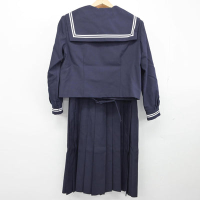 【中古】千葉県 木更津第二中学校 女子制服 3点（セーラー服・ジャンパースカート）sf031647