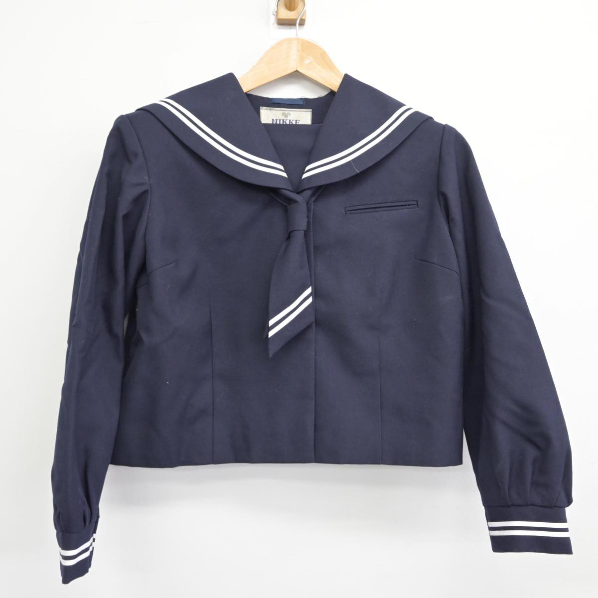 【中古】千葉県 木更津第二中学校 女子制服 3点（セーラー服・ジャンパースカート）sf031647