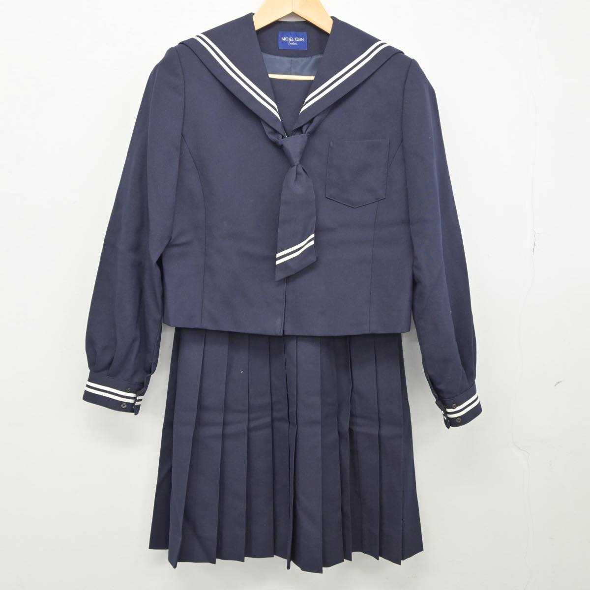 【中古】青森県 青森市立西中学校 女子制服 3点（セーラー服・スカート）sf031661