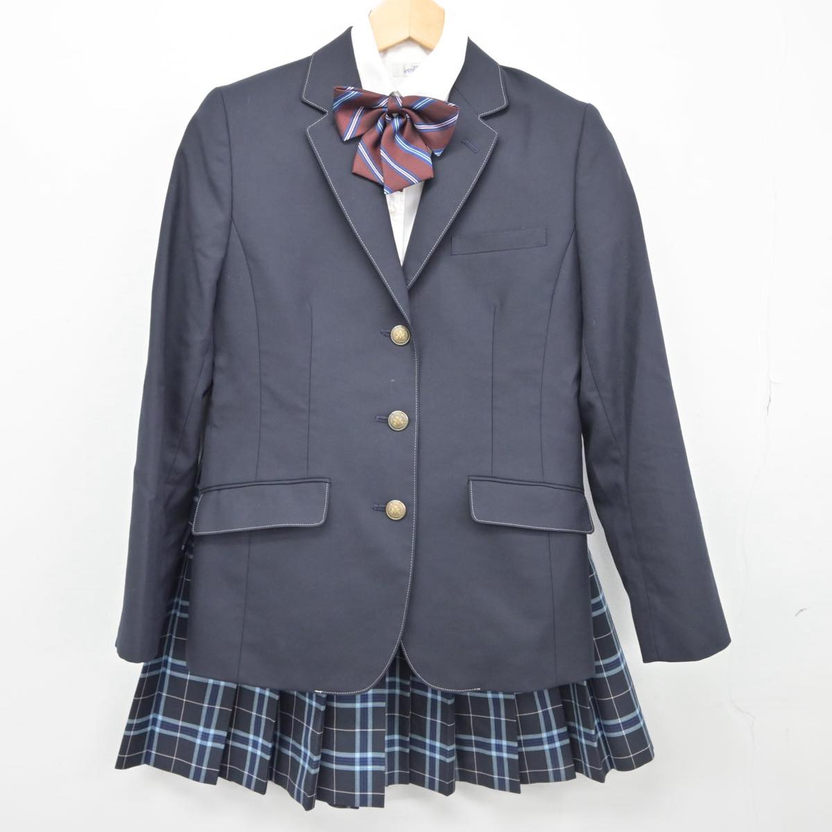 【中古】東京都 帝京中学校 女子制服 4点（ブレザー・シャツ・スカート）sf031667