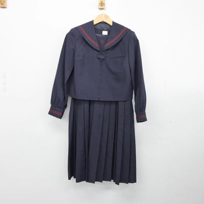 【中古】東京都 両国中学校 女子制服 2点（セーラー服・ジャンパースカート）sf031679