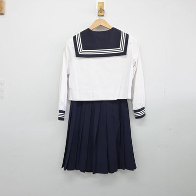 【中古】広島県 比治山女子高等学校 女子制服 4点（セーラー服・ニット・スカート）sf031681