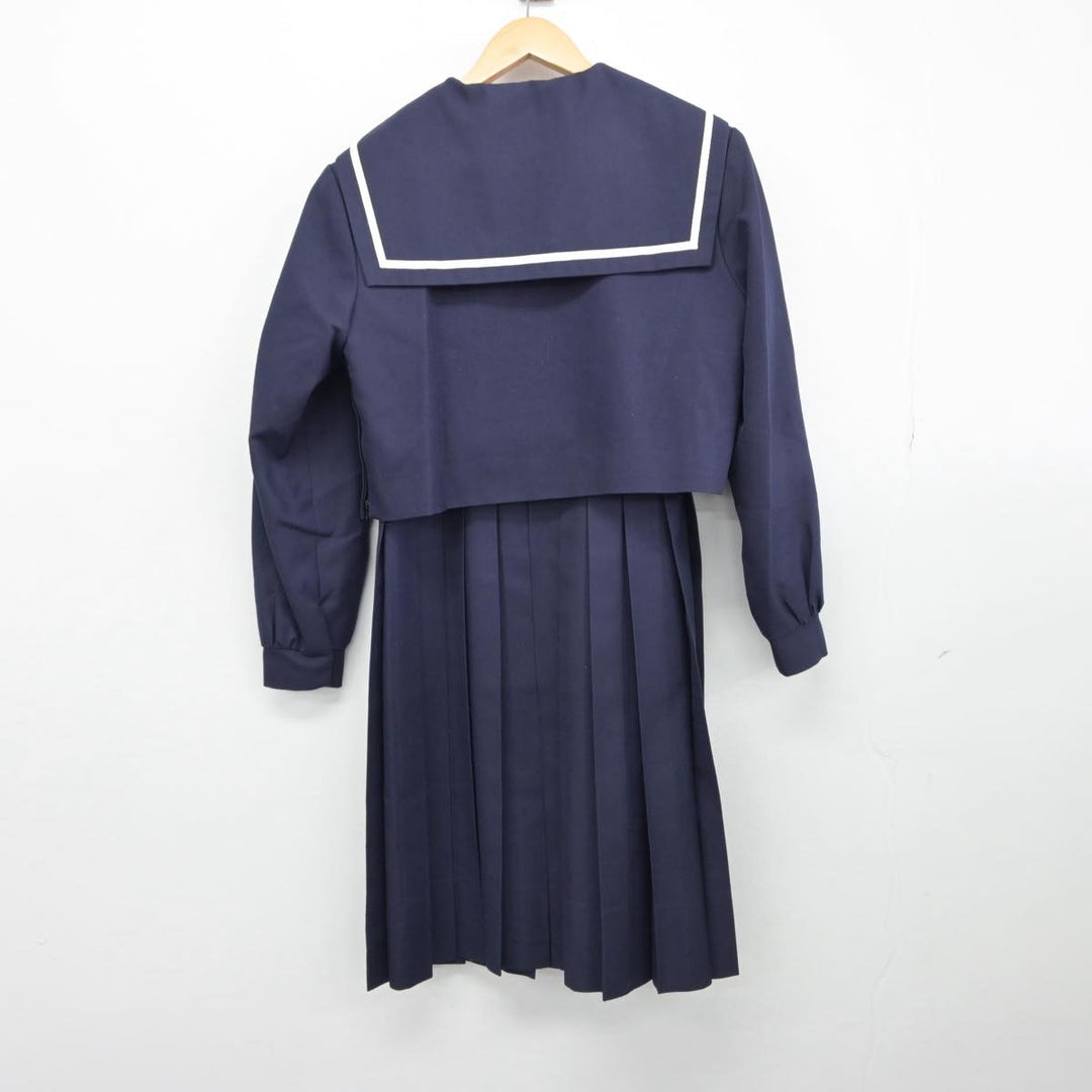 【中古】福岡県 福岡教育大学附属福岡中学校 女子制服 2点（セーラー服・ジャンパースカート）sf031693