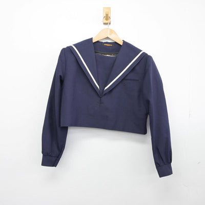 【中古】福岡県 福岡教育大学附属福岡中学校 女子制服 2点（セーラー服・ジャンパースカート）sf031693