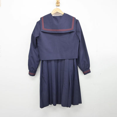 【中古】福岡県 福岡教育大学附属福岡小学校 女子制服 3点（セーラー服・ジャンパースカート）sf031695