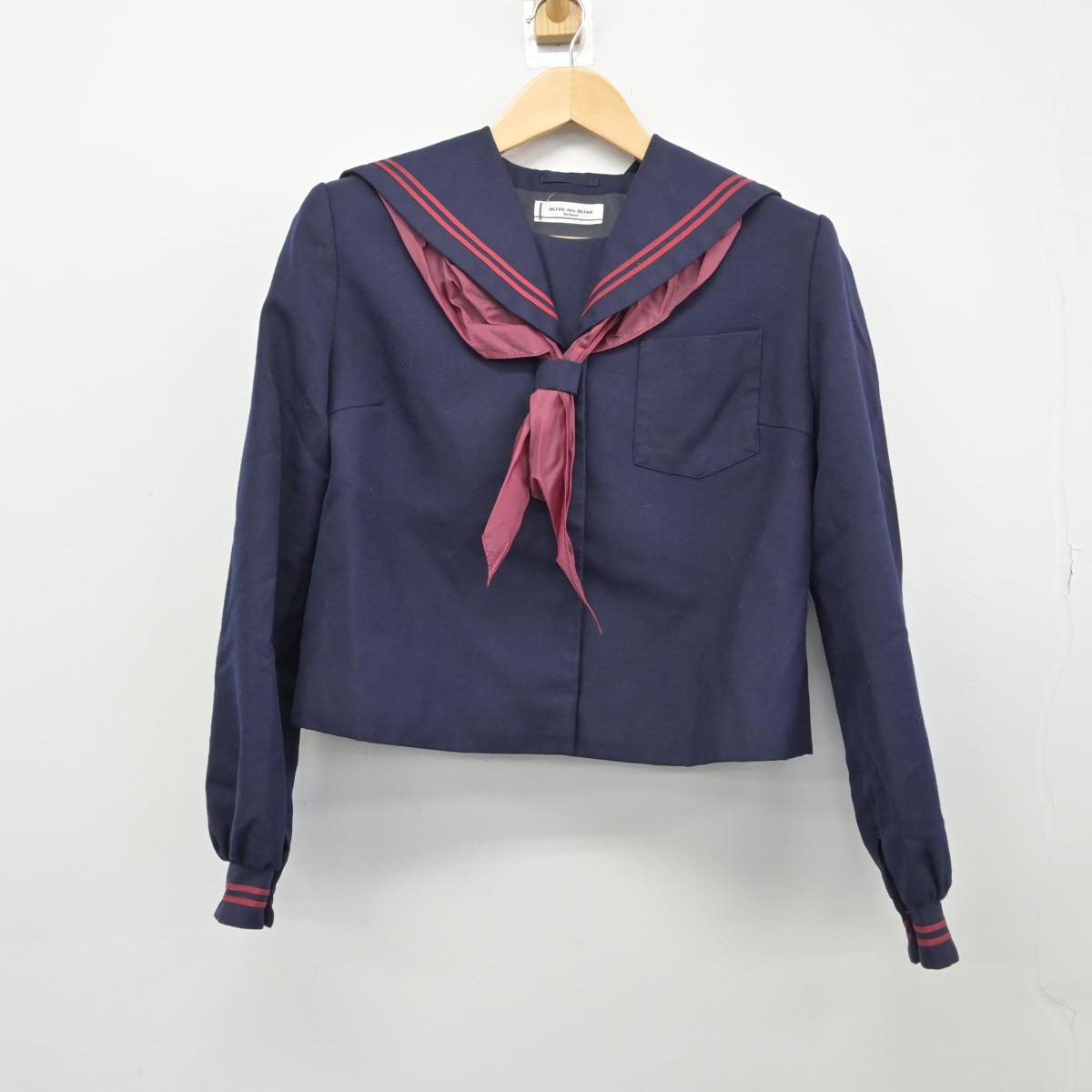 【中古】福島県 郡山第一中学校 女子制服 3点（セーラー服・スカート）sf031710