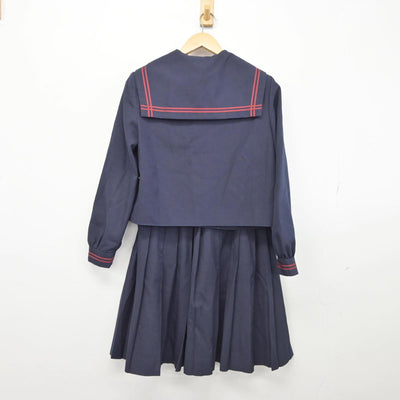 【中古】福島県 郡山第一中学校 女子制服 2点（セーラー服・スカート）sf031713