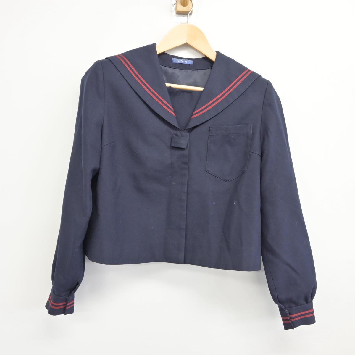 【中古】福島県 郡山第一中学校 女子制服 2点（セーラー服・スカート）sf031713