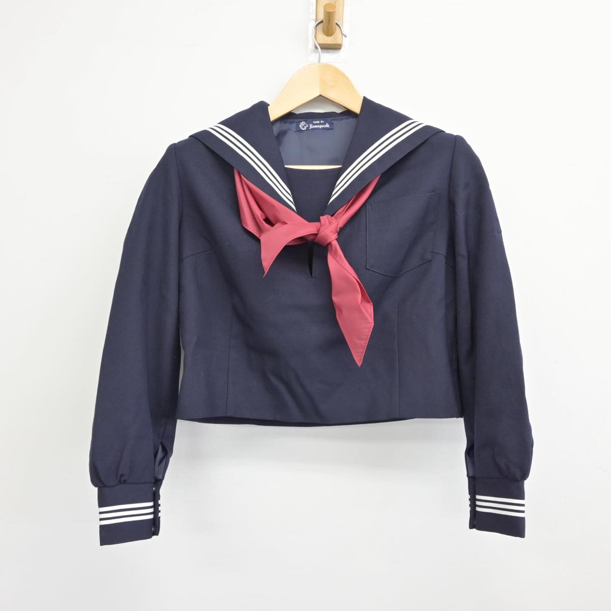 【中古】埼玉県 本庄高等学校 女子制服 3点（セーラー服・スカート）sf031714