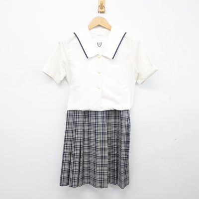 【中古】埼玉県 埼玉栄中学校 女子制服 3点（セーラー服・スカート）sf031725