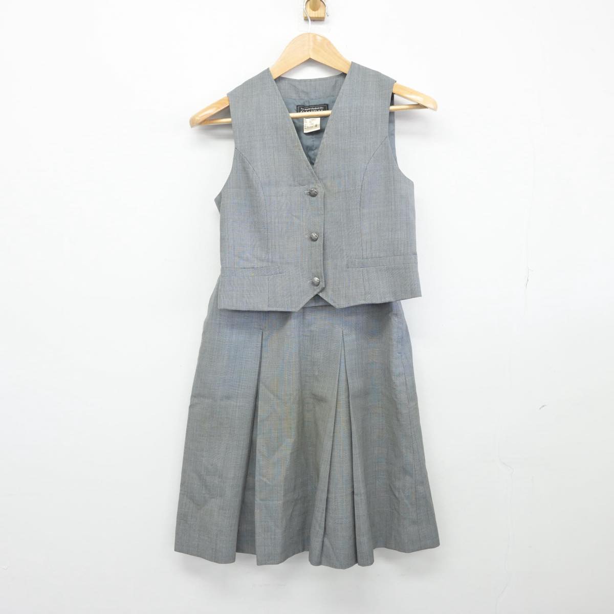 【中古】北海道 宮の丘中学校 女子制服 2点（ベスト・スカート）sf031738