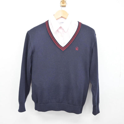 【中古】千葉県 桜林高等学校 女子制服 2点（ニット・シャツ）sf031746