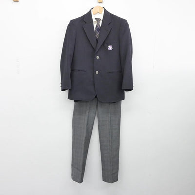 【中古】愛知県 愛知工業大学名電中学校 男子制服 5点（ブレザー・ニット・シャツ・ズボン）sf031759