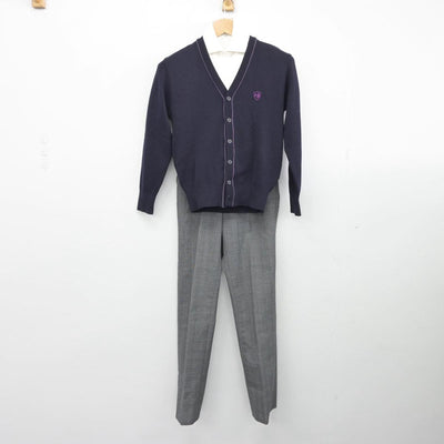 【中古】愛知県 愛知工業大学名電中学校 男子制服 3点（ニット・シャツ・ズボン）sf031760