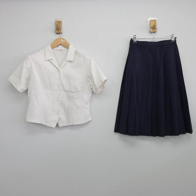 【中古】愛媛県 拓南中学校 女子制服 2点（シャツ・スカート）sf031765