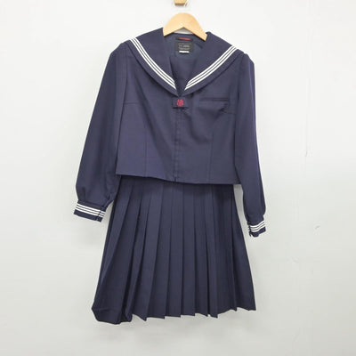 【中古】愛媛県 拓南中学校 女子制服 2点（セーラー服・スカート）sf031768