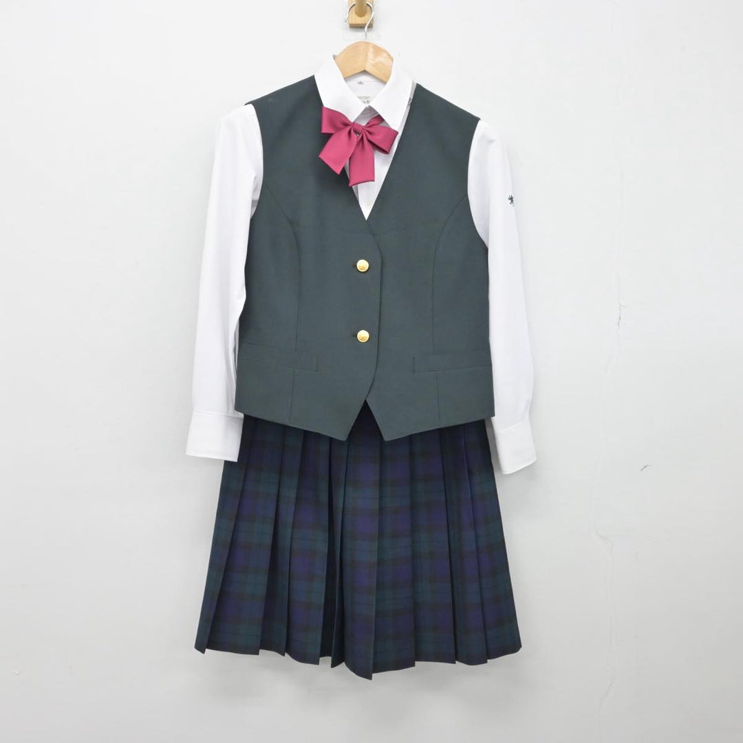 【中古】宮城県 仙台育英学園高等学校 女子制服 7点（ブレザー・ベスト・シャツ・スカート）sf031788