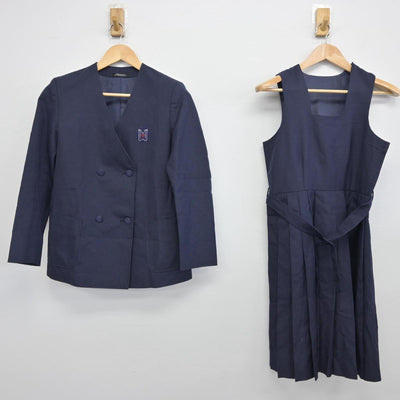 【中古】東京都 羽村第一中学校 女子制服 3点（ブレザー・ジャンパースカート）sf031798