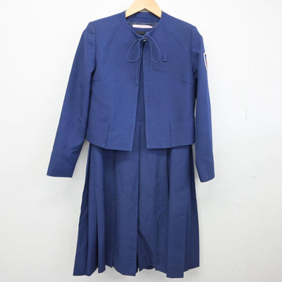 【中古】茨城県 茨城キリスト教学園中学校 女子制服 2点（ブレザー・ジャンパースカート）sf031812