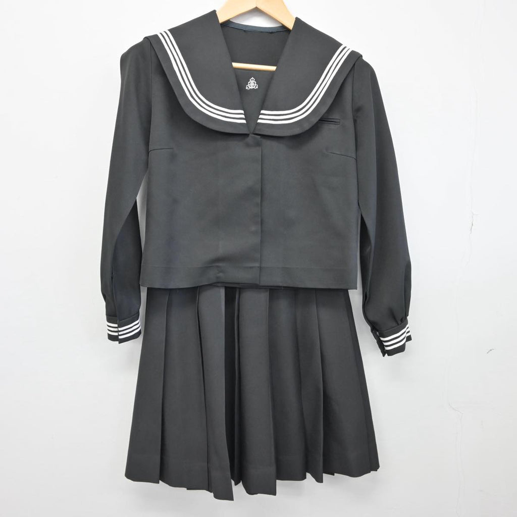 【中古】沖縄県 糸満高等学校 女子制服 2点（セーラー服・スカート