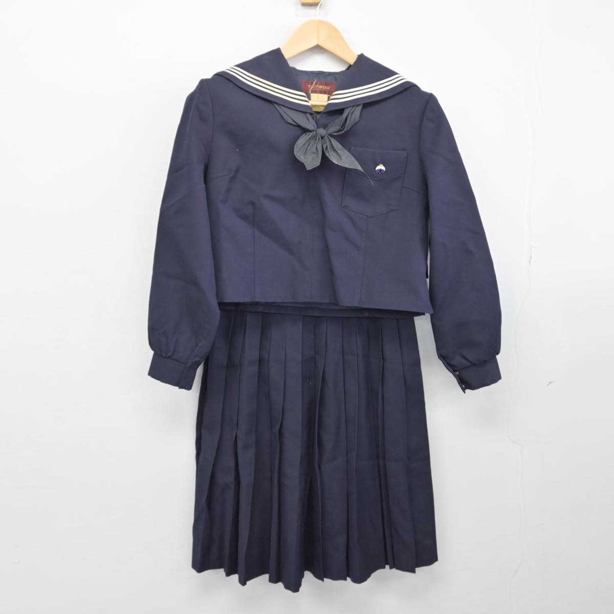 【中古】北海道 札幌啓成高等学校 女子制服 3点（セーラー服・スカート）sf031831