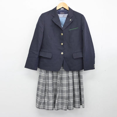 【中古】熊本県 八代農業高等学校 女子制服 3点（ブレザー・ジャンパースカート）sf031832