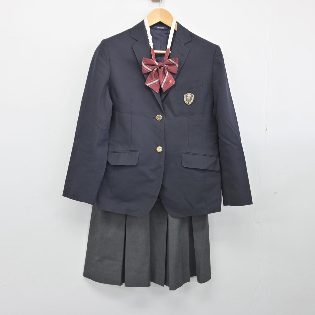 【中古】大阪府 柴島高等学校 女子制服 3点（ブレザー・スカート）sf031842