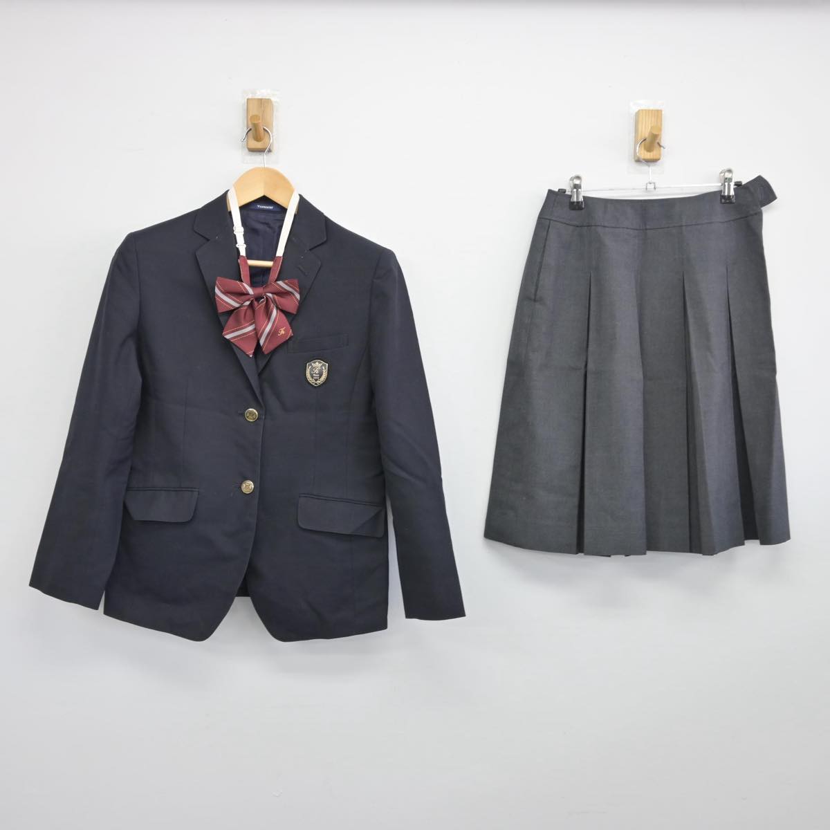 【中古】大阪府 柴島高等学校 女子制服 3点（ブレザー・スカート）sf031842