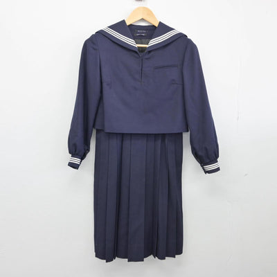 【中古】福岡県 筑紫女学園高等学校 女子制服 2点（セーラー服・ジャンパースカート）sf031847