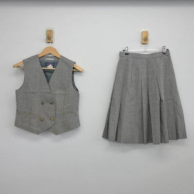 【中古】北海道 北海道芽室高等学校 女子制服 2点（ベスト・スカート）sf031853