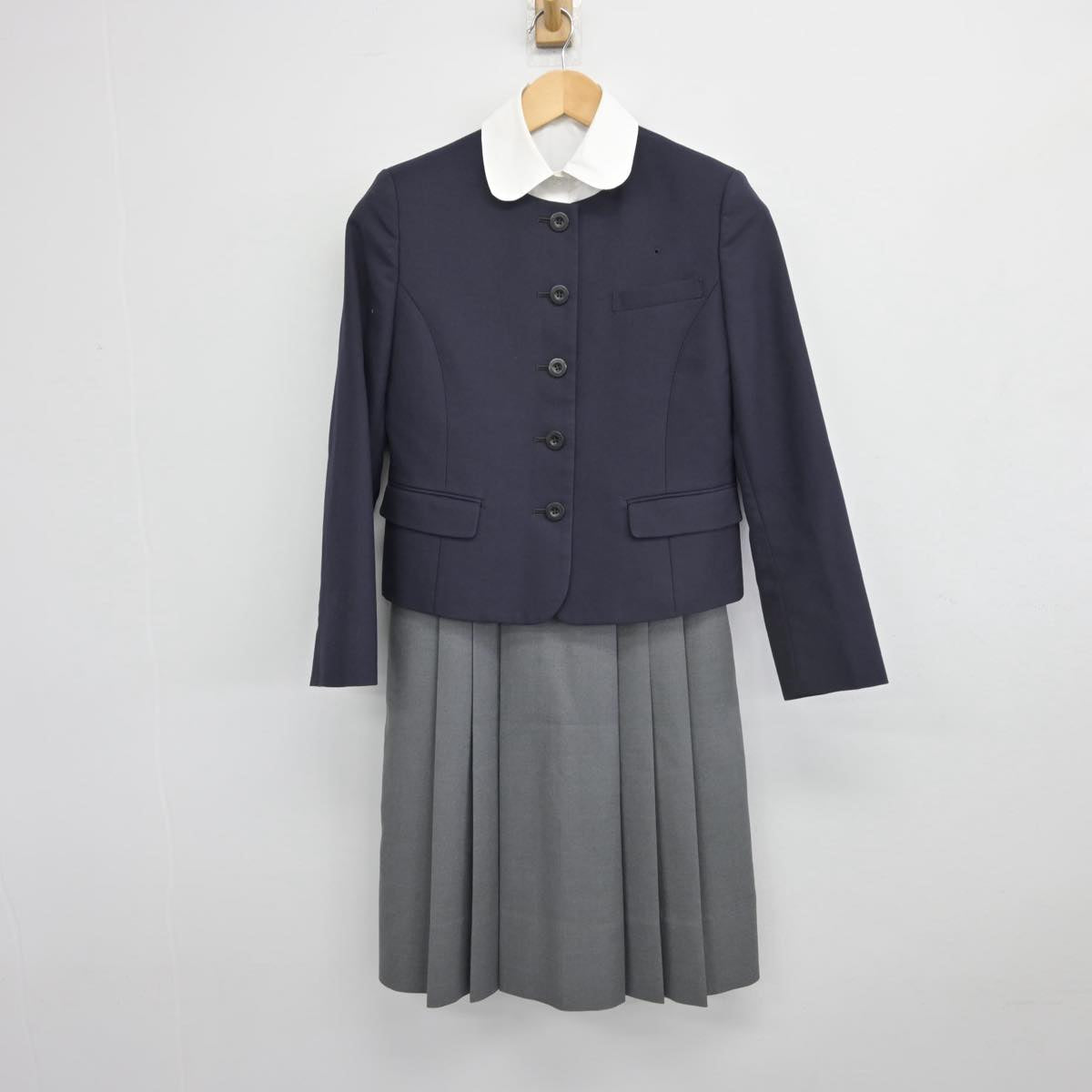 【中古】福岡県 中村学園女子中学校 女子制服 4点（ブレザー・シャツ・ジャンパースカート）sf031870