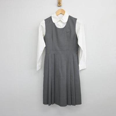 【中古】福岡県 中村学園女子中学校 女子制服 4点（ブレザー・シャツ・ジャンパースカート）sf031870