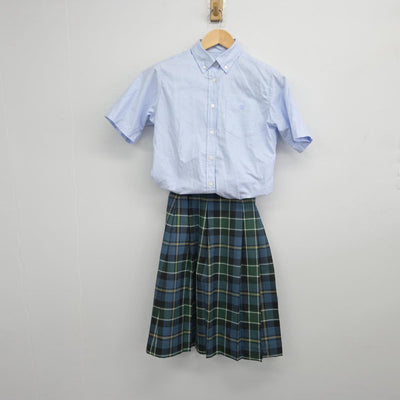 【中古】神奈川県 聖セシリア 女子中学校 女子制服 3点（シャツ・ニットベスト・スカート）sf031872