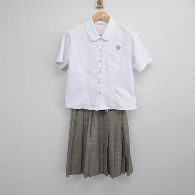 【中古】福岡県 私立久留米学園高等学校 女子制服 2点（シャツ・スカート）sf031884