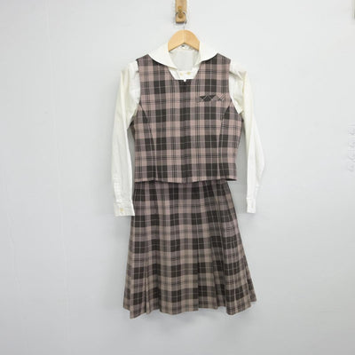 【中古】福島県 福島県立郡山高等学校 女子制服 3点（ベスト・シャツ・スカート）sf031892