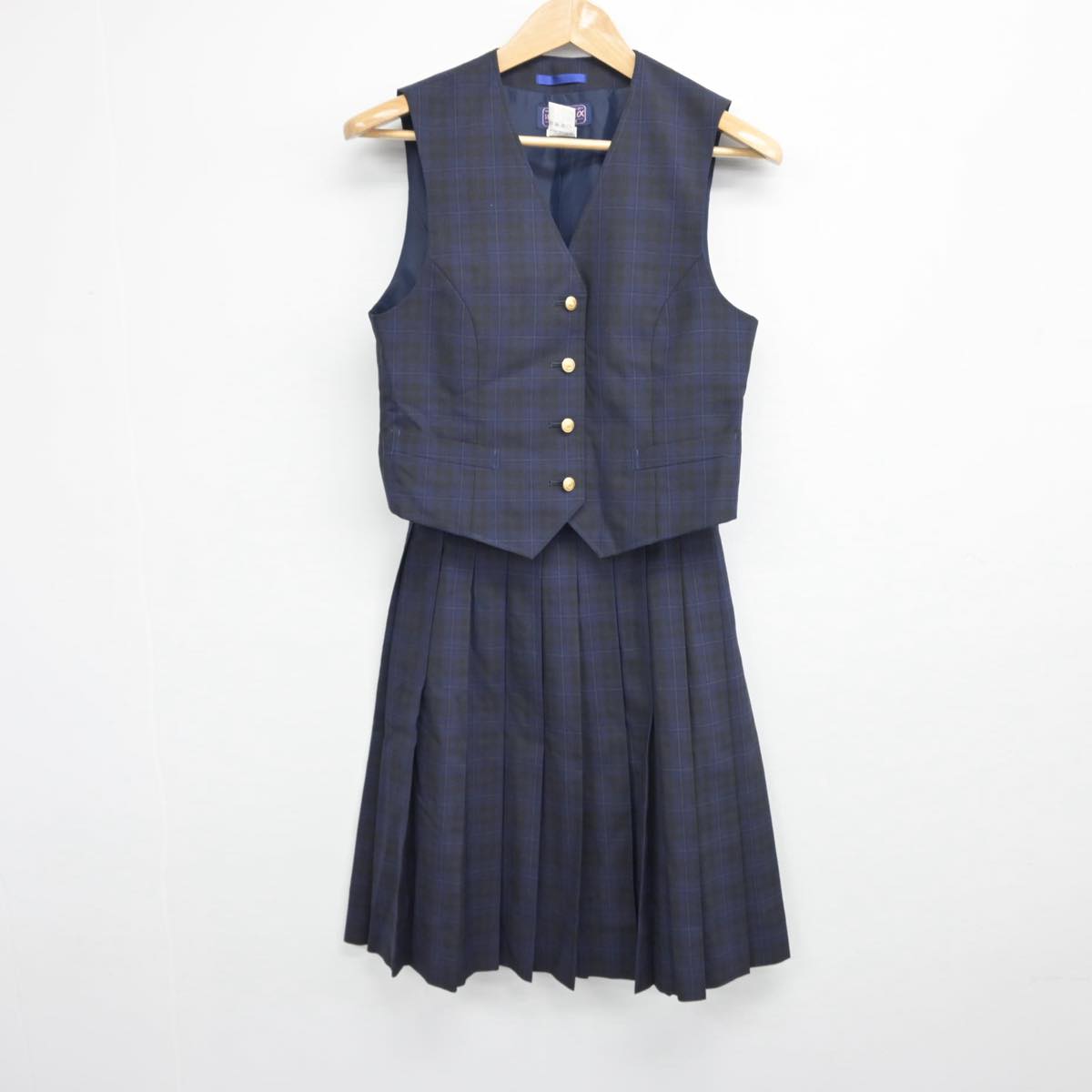 【中古】千葉県 千葉県立幕張総合高等学校 女子制服 2点（ベスト・スカート）sf031898