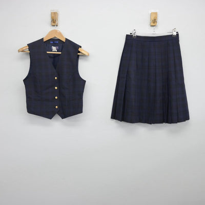 【中古】千葉県 千葉県立幕張総合高等学校 女子制服 2点（ベスト・スカート）sf031898