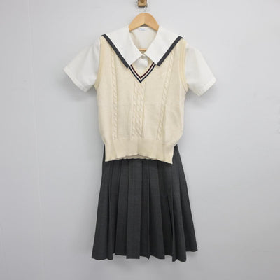 【中古】熊本県 熊本市立桜木中学校 女子制服 2点（シャツ・スカート）sf031901