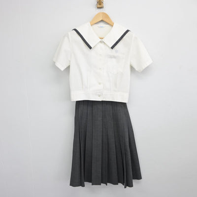 【中古】熊本県 熊本市立桜木中学校 女子制服 2点（シャツ・スカート）sf031901