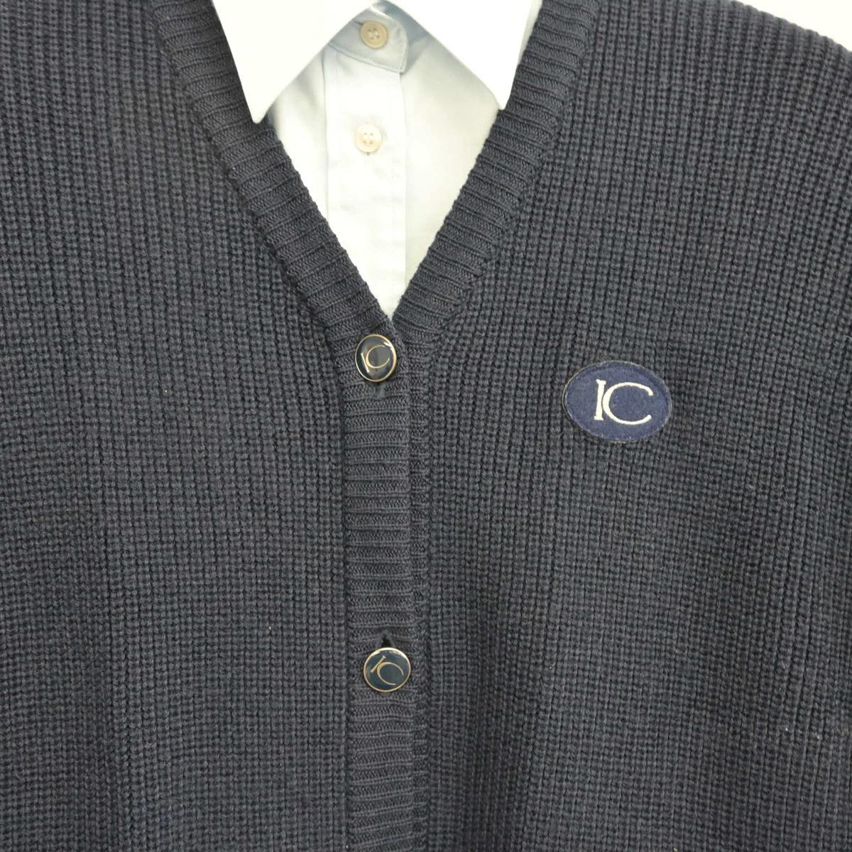 【中古】茨城県 茨城キリスト教学園高等学校 女子制服 2点（シャツ・ニット）sf031908