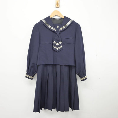 【中古】東京都 白百合学園中学高等学校 女子制服 3点（セーラー服・スカート）sf031917