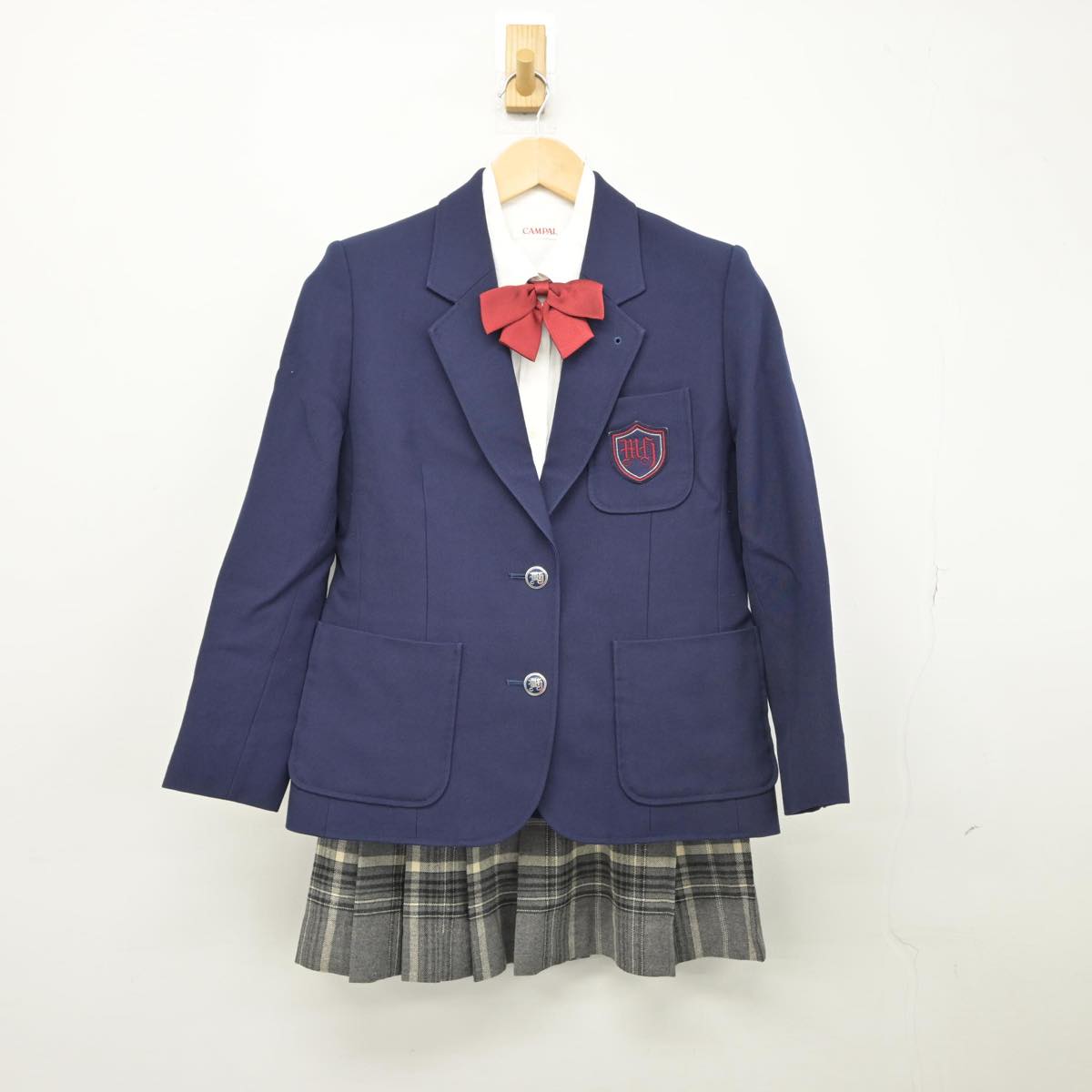 【中古】千葉県 千葉明徳高等学校 女子制服 4点（ブレザー・シャツ・スカート）sf031920