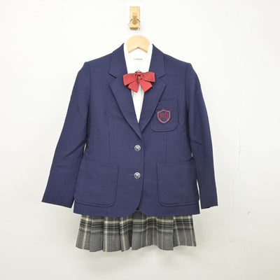 【中古】千葉県 千葉明徳高等学校 女子制服 4点（ブレザー・シャツ・スカート）sf031920