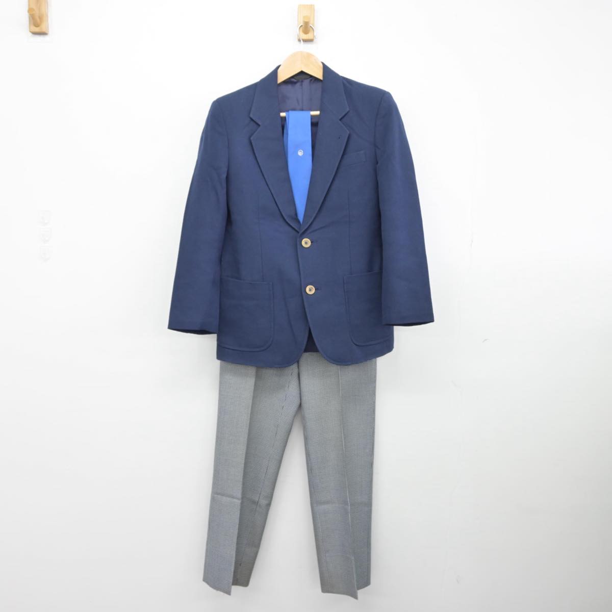 【中古】千葉県 千葉西高等学校 男子制服 4点（ブレザー・ズボン・ズボン）sf031924