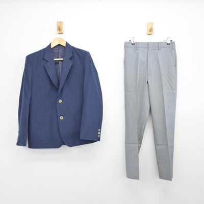 【中古】千葉県 千葉西高等学校 男子制服 2点（ブレザー・ズボン）sf031925