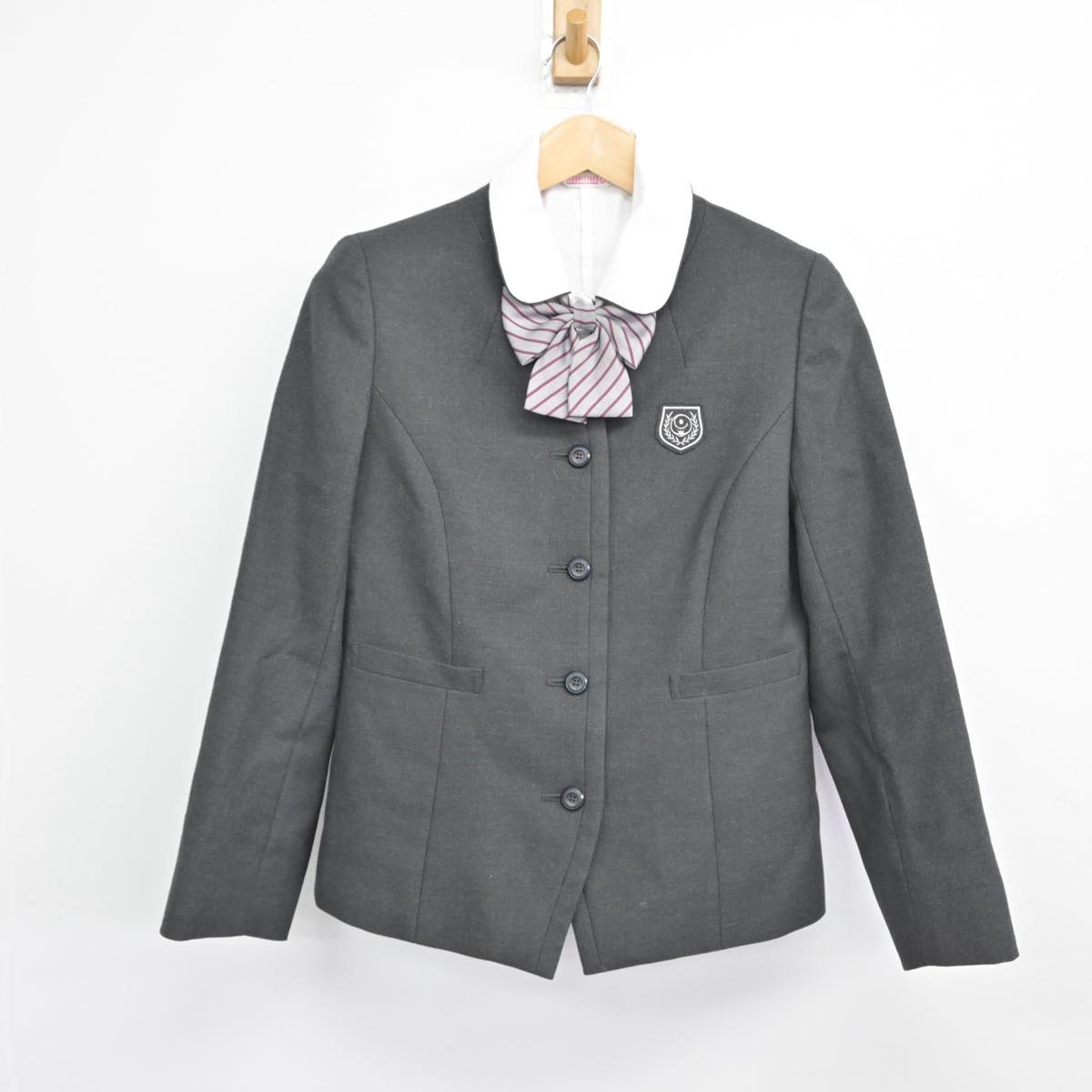 【中古】長崎県 玉成高等学校 女子制服 4点(ブレザー・シャツ・スカート)sf031937