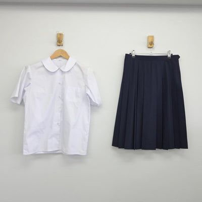 【中古】茨城県 泉丘中学校 女子制服 2点（シャツ・スカート）sf031945